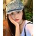 Bow Design Front Brim Hat Women's Washed Cool Girl Cowboy Hat Shade Duck Tongue Beret_voghion.com