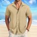Men's Clothing Fashion Men's Summer Men's Fashion Plaid Jacquard Business Slim Casual Shirt Short Sleeved Shirt_voghion.com