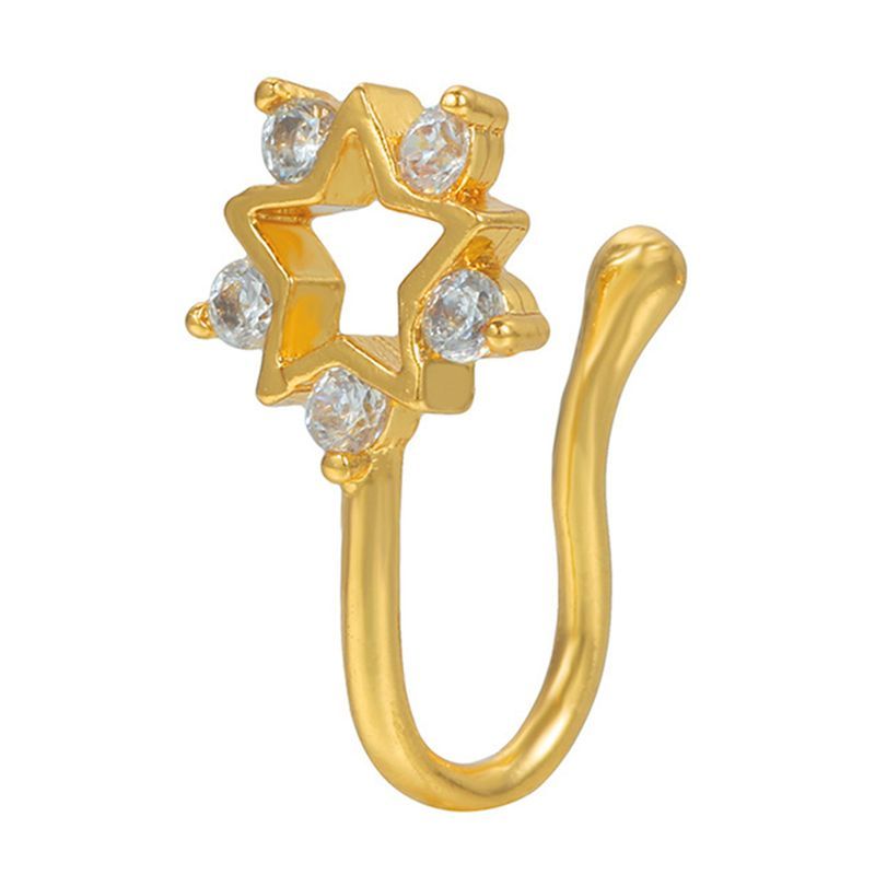 Shuosbai esagerato a forma di U senza foro su Rhie Decorare personalità piercing clip anello al naso forniture di decorazione_voghion.com