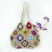 Borsa a tracolla patchwork multicolore realizzata a mano all'uncinetto da designer - Artigianato di ispirazione etnica_voghion.com