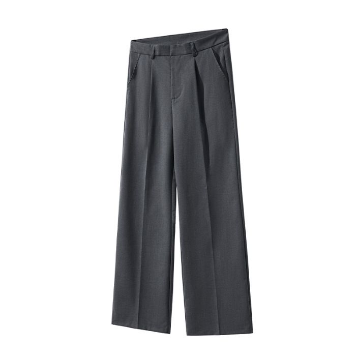 Herrenbekleidung Frühling und Sommer Neue TR Plissee A-Linie Lässige Weite Bein Lose Gerade Freizeithose Herren Cleanfit Trend_voghion.com