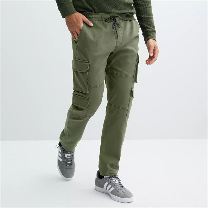 Abbigliamento da uomo Pantaloni cargo da uomo - Pantaloni da lavoro in misto cotone resistente con tasche multiple_voghion.com