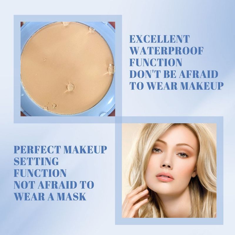 OUHOE Long-lasting Finishing Compact - Flawless, Long-wearing, Non-transferable, Easy To Touch-up, Natural, Lightweight, And Breathable Setting Powd_voghion.com