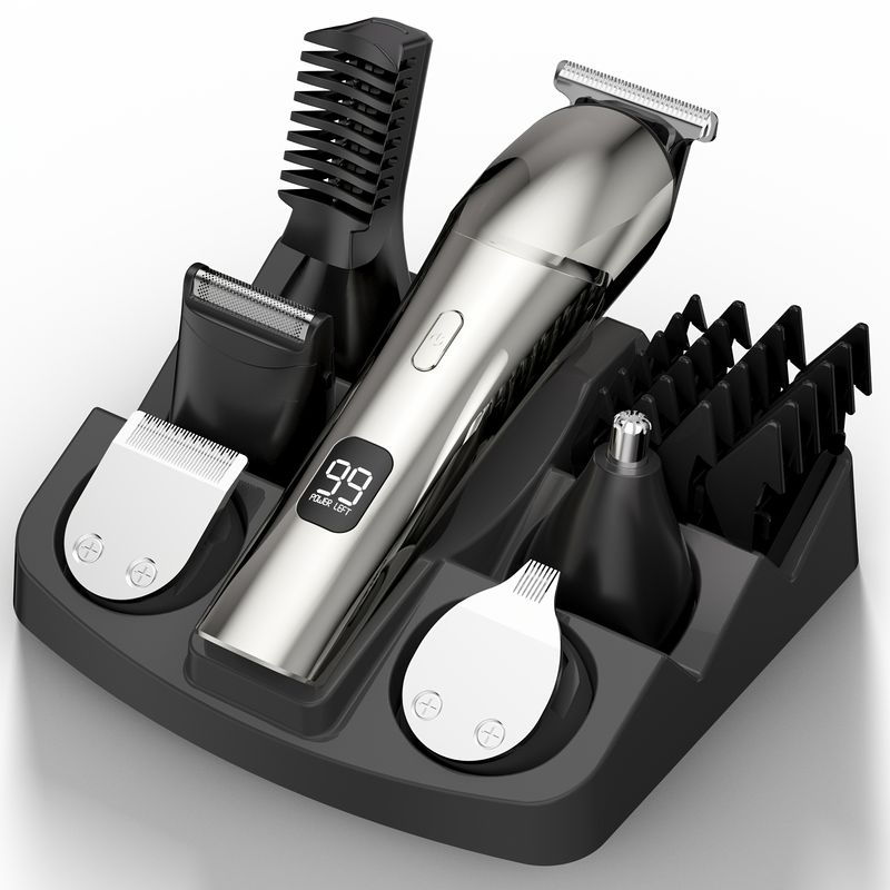 Beard Trimmer for Men - 6 In 1 Cordless Grooming Kit with Hair Clippers, Body Mustache Nose Hair Groomer Precision Trimmer,  Waterproof, USB Rechargea_voghion.com