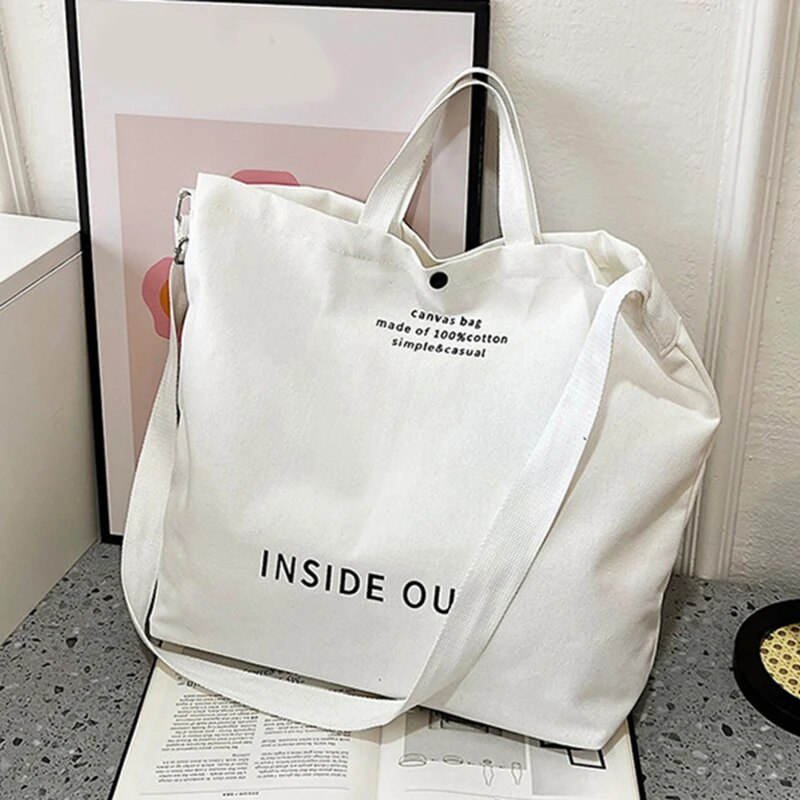 Borsa a tracolla in tela da donna di alta qualità 2023 Borse per la spesa Sudens Borsa per libri Coon Cloh Borse Punta larga per ragazze_voghion.com