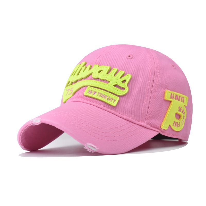 Men's And Women's 75 Embroidered Baseball Cotton Super Good Touch Personalized High Quality Colored Duck Tongue Hat_voghion.com