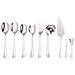Stainless steel public spoon fork set for hotel banquets and parties, serving separate dishes, leaking cake spoons,_voghion.com