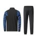 Fußballuniform Herren Fußball Ärmelset Neues Aussehen Trainingstrikot Jacke Lange Hose_voghion.com