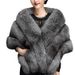 Elegant Faux Fur Bridal Shawl Vest For Women - Fashionable Short Wrap With Fox Fur Design, Versatile Plus Size Wedding Accessory (Multiple Colors)_voghion.com