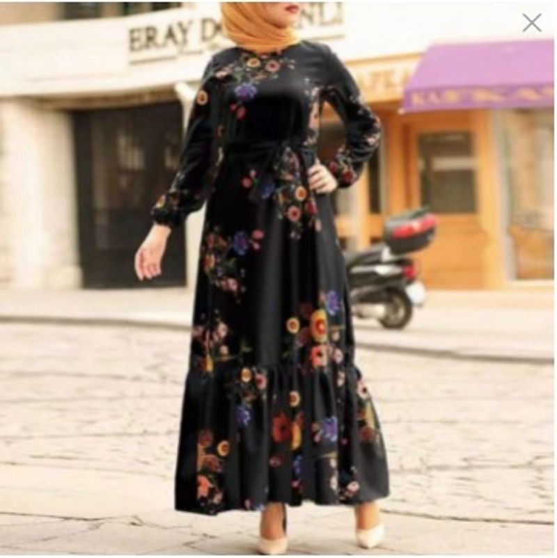 Women's  long sleeve printed robe_voghion.com
