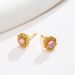 Boucles d'oreilles en pierres précieuses artificielles incrustées de tempérament rétro pour femmes, accessoires de boucles d'oreilles en fleurs de luxe légères à la mode_voghion.com