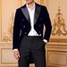 1 Cross-Border Black Elegant Velvet Tuxedo Men's Banquet Wedding Suit Stage Performance Dress Coat_voghion.com