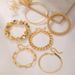 Corn NK Chain Personality Armbandset Creatieve Eenvoudige Meerlaagse Stapelbare Geometrische Armband 6-delige Set_voghion.com
