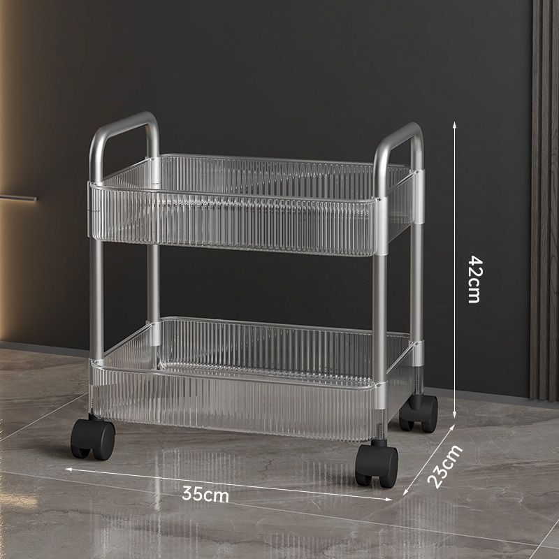 Acrylic Snack Cart Rack, Floor To Floor, Mobile Bathroom, Bathroom Storage Box, Multi-layer Cosmetics Cabinet_voghion.com