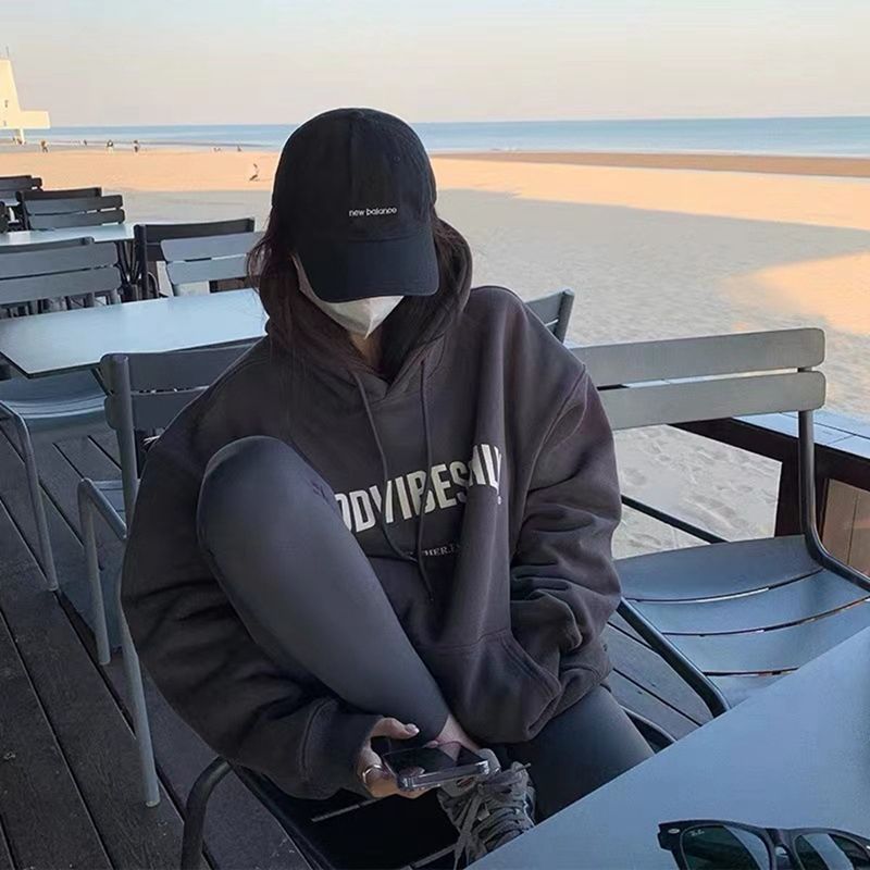 Letter Print Hoodies Women Vintage Winter Autumn Loose Hooded Shirt Grunge Street Sweatshirt Y2k Clothes Warm Oversize_voghion.com