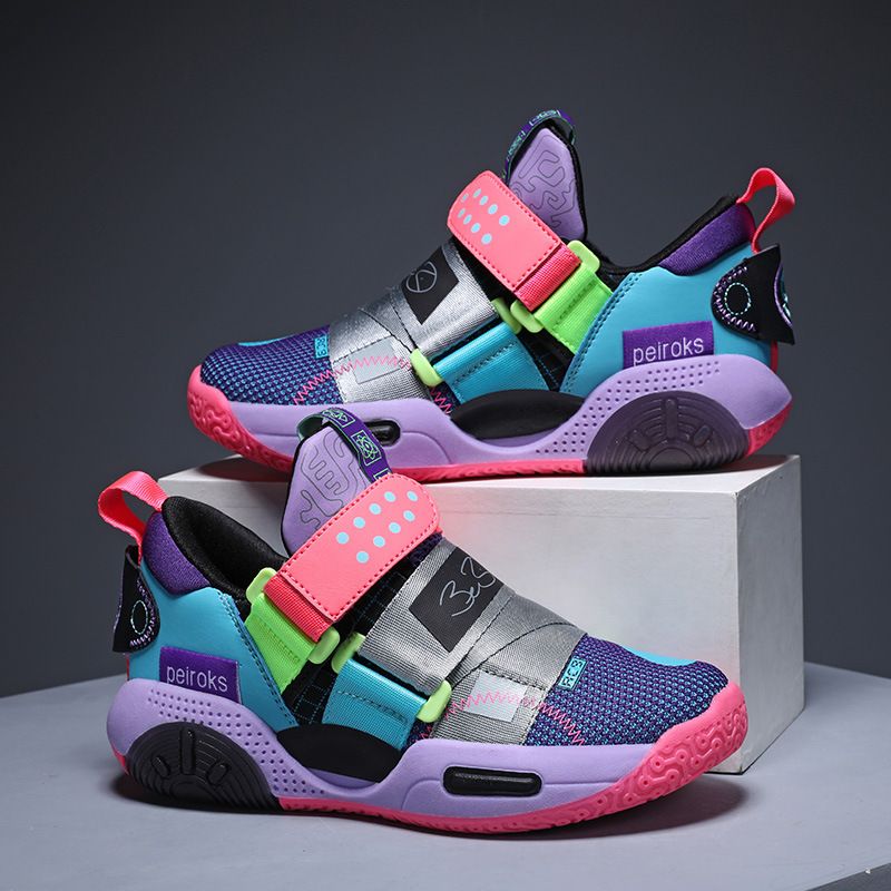 Men’s Shoes Children's basketball shoes have friction sound spring and autumn boys' sports shoes breathable training basketball shoes_voghion.com