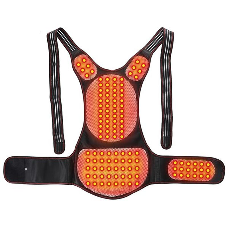 Back Massager Tourmaline Self-heating Magnetic Therapy Waist Back Shoulder Posture Corrector Spine Lumbar Brace Back_voghion.com