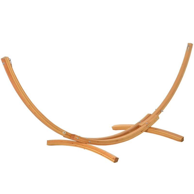 10.6' Wooden Hammock Stand Universal Garden Picnic Camp Accessories, 264lbs, Natural_voghion.com