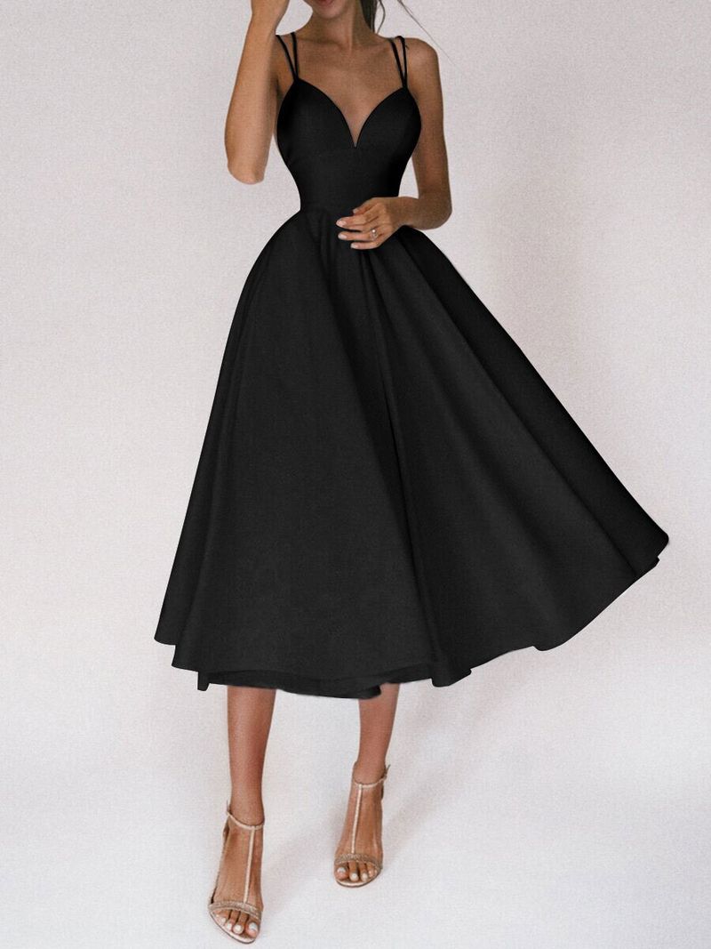 Women's multi-colored halter sexy swing dress_voghion.com