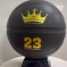 Lincoln Basketball - Size 7, Black With Gold Crown And "23" Design, Durable PU Material, Suitable For Indoor And Outdoor Use_voghion.com