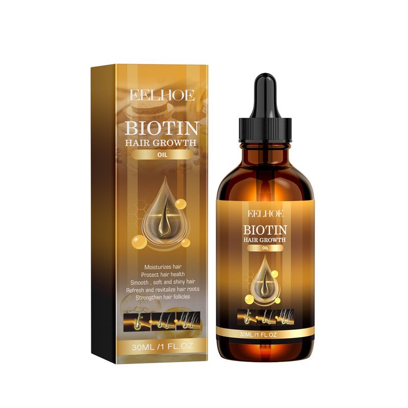 EELHOE Biotin Dense Hair Essence Oil Hluboce hydratuje pokožku hlavy, Masáže pečují o husté, jemné a hladké vlasy_voghion.com