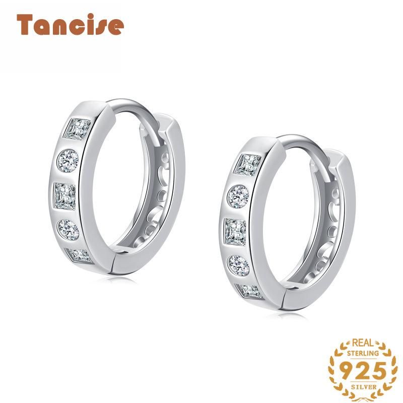 Tancise srebrne naušnice s cirkonom, padajuće naušnice za žene, darovi za svatove_voghion.com