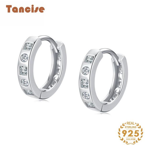 Tancise srebrne naušnice s cirkonom, padajuće naušnice za žene, darovi za svatove_voghion.com