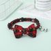 Christmas Adjustable Bow Collar, Cute Bell Cat Collar_voghion.com