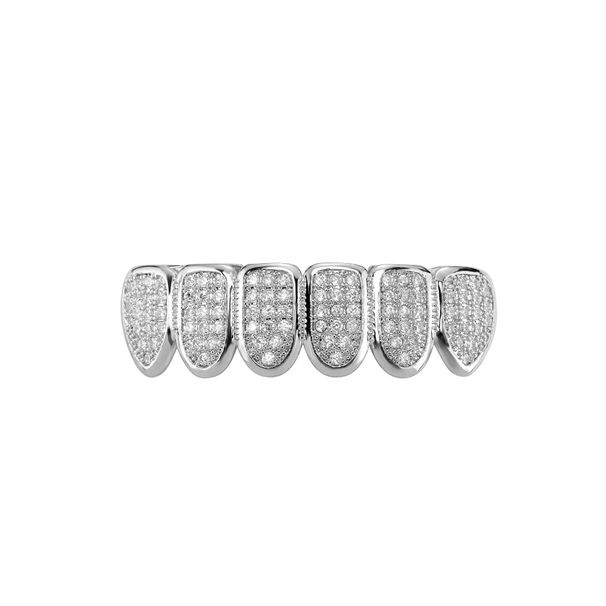 Men And Women's Jewelry Micro Diamond Braces Canines Vampire Teeth_voghion.com