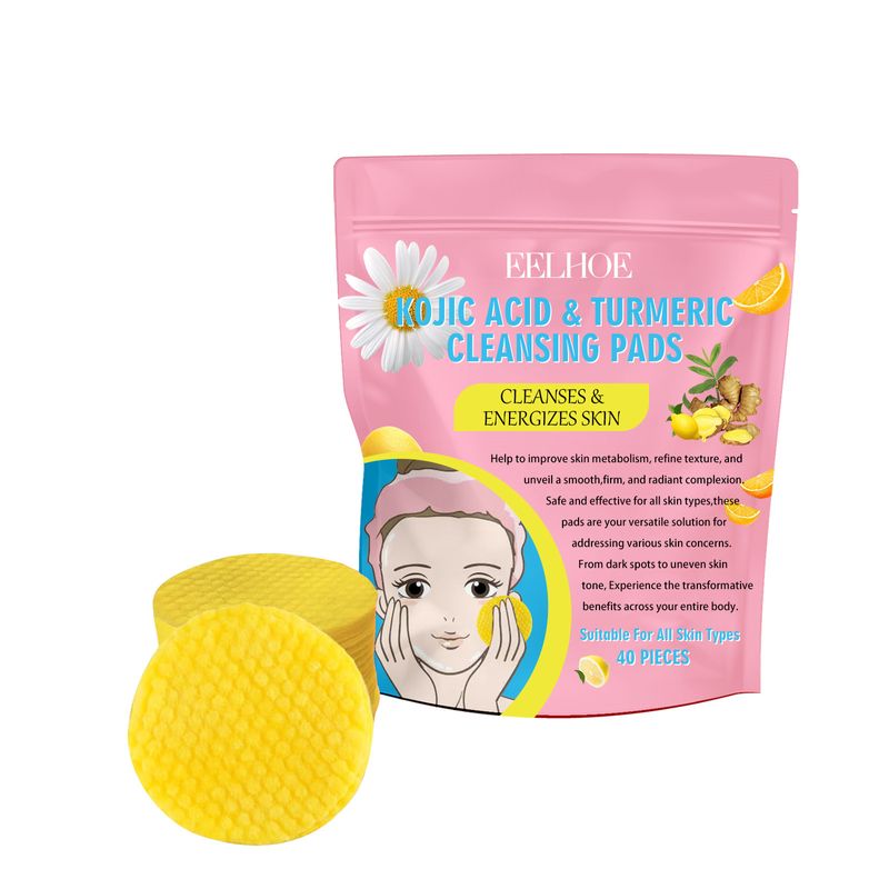 EELHOE Tampone detergente all'acido cogico e curcuma per una pulizia delicata, attenuazione della pelle, sollievo dall'acne, schiarimento e_voghion.com