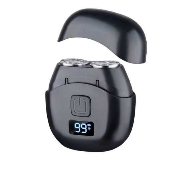 Mini LCD Electric Shaver – Floating Dual Head, USB-C Fast Charging, Ultra-Quiet (Under 36dB), Waterproof & Travel-Friendly For Men_voghion.com