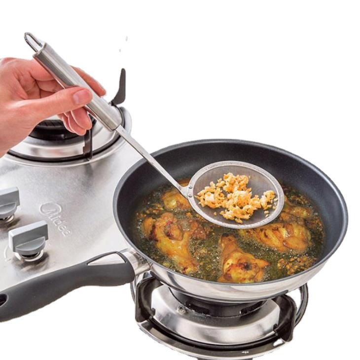 304 nerūsējošā tērauda caurduris eļļas caurduris filtrs berzes trauks eļļas atliekas putas nosmeļoša eļļas karote/eļļas sietiņš/filtra karote_voghion.com