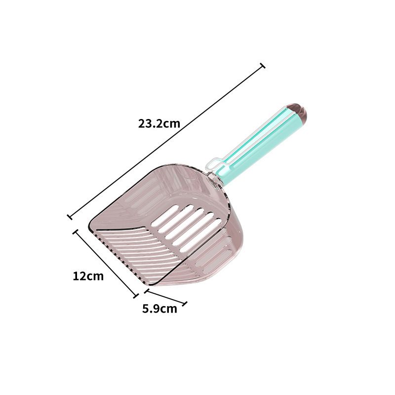 New ABS litter cat poop shovel, large hole filter, pet toilet cleaning tool, plastic lightweight shovel_voghion.com