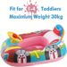 Baby Swim Ring For 1-3 Years Old - Inflatable Car Boat Pool Float With Steering Wheel & Horn Cute Cartoon Design For Toddler Water Play_voghion.com