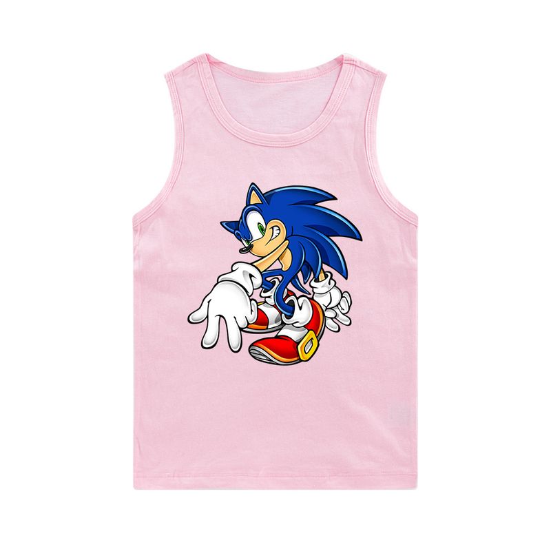 Printed large boys and girls sleeveless vest E436_voghion.com