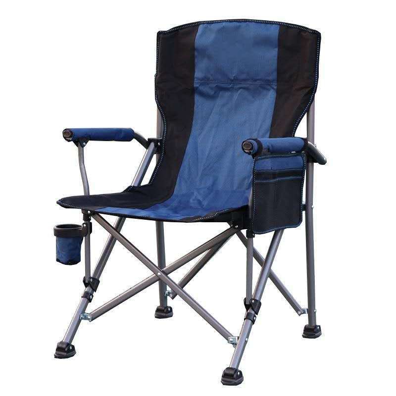 Silla plegable para exteriores, portátil, autopropulsada, para camping, director, respaldo audaz, reposabrazos, silla de pesca en la playa con forma de herradura._voghion.com