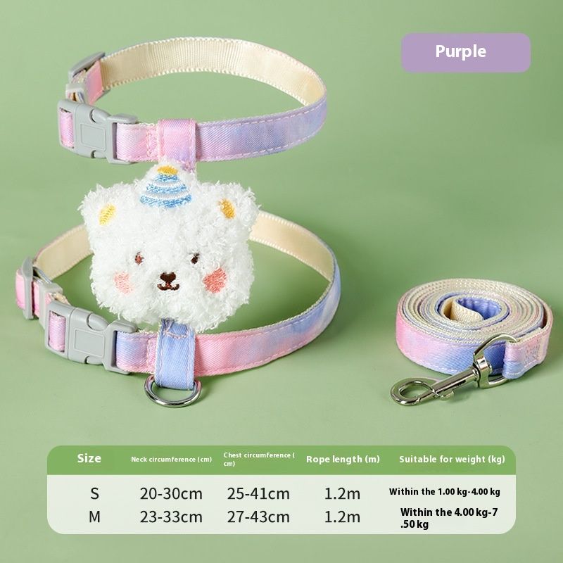 Piept de pisică, spate, accesoriu drăguț de ursuleț de pluș, anti-alunecare, cataramă de siguranță pentru pisoi, frânghie de tracțiune pentru animalele de companie să iasă și să se plimbe_voghion.com