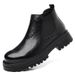 European Warm Series Autumn And Winter Mid-Top Short British Style Men's Velvet Warm Low-Top Martin Boots_voghion.com
