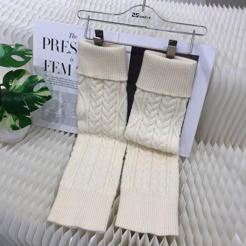 Calcetines de punto de invierno nuevos para mujer_voghion.com