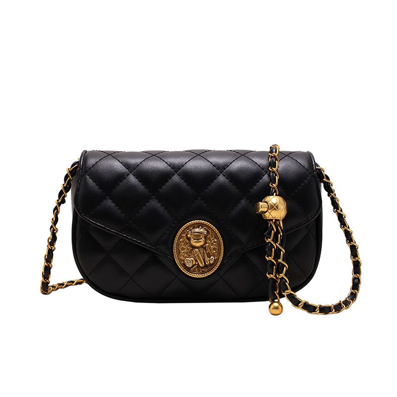 Borsa a tracolla a catena Lingge Borsa da donna 2023 New Trendy Niche Design Piccola borsa quadrata borsa a tracolla in stile occidentale di fascia alta_voghion.com