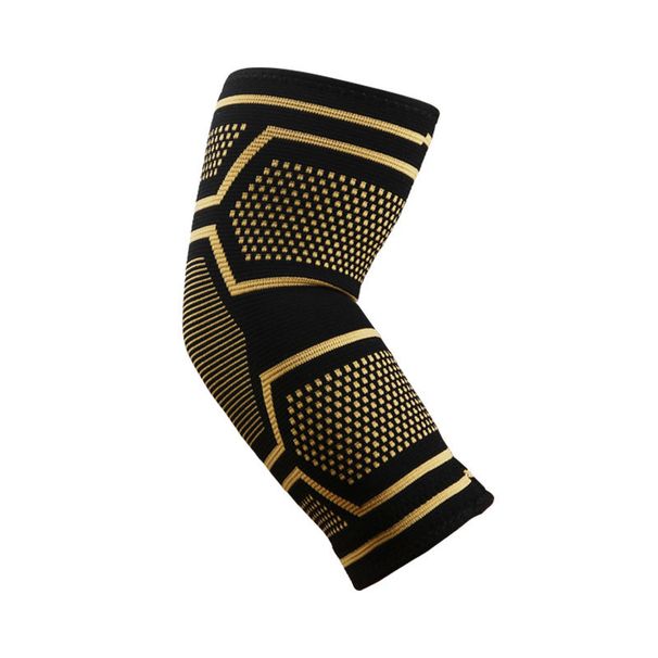 Stickat armbågsskydd för herr och dam, basketträning, halkfritt, andningsbart, svettarmbågsskydd med kopparjoner._voghion.com