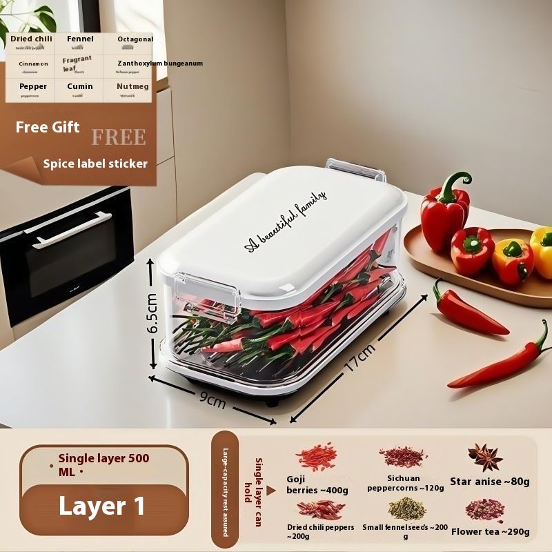 2025 Lebensmittelqualität Lagerung Multifunktionale Gewürzbehälter Gewürzbox Haushalt Küche_voghion.com