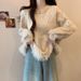 High-end Soft Round Neck Tassel Sweater For Women, Unique Design, Autumn And Winter Outerwear, Short Knitted Top_voghion.com