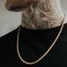 Men’s 3mm Twist Chain Hip-hop Trend Chain Twisted Rope Chain Matching Chain Men's Necklace_voghion.com