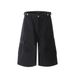 Herrenbekleidung High Street Lockere Arbeitsshorts mit weitem Bein Herren-Sommer-Plissee-Design Abgenutzte, verwaschene Jeansshorts_voghion.com