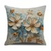 Vintage tredimensionelt oliemaleri Blomsterpudebetræk Stue Soveværelse Sofa Dekorativt pudebetræk_voghion.com