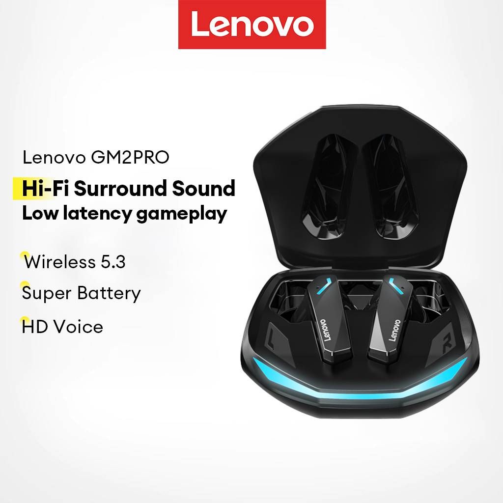 Lenovo GM2 Pro AI Wireless Bluetooth Earphone AI Meeting Record Earbuds Real-time Translation With Smart Touch Headset_voghion.com