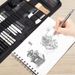 50-Piece Sketching Pencil Set For Artists & Beginners – Professional Drawing Kit With Various Hardness Grades (HB, 2B, 4B, 6B, 8B)_voghion.com