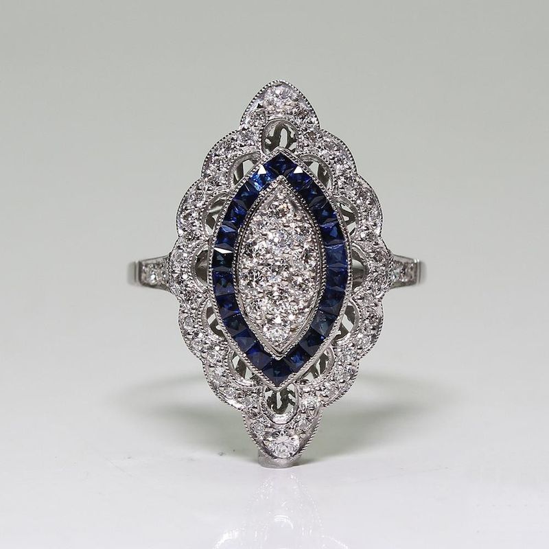 heißer Verkauf von Mode Luxus Topas Verlobungsringe, Saphir-Ringe, Hand Schmuck_voghion.com