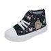 Chaussures montantes en toile pour enfants 2024 printemps et automne nouvelles chaussures décontractées respirantes, chaussures de planche de dessin animé pour petites filles_voghion.com